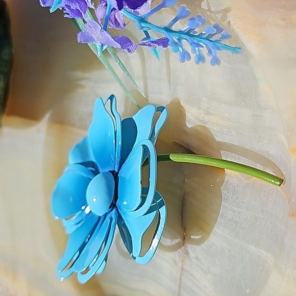 VINTAGE 1970S Flower Brooch 🌼 - Picture 4 of 12